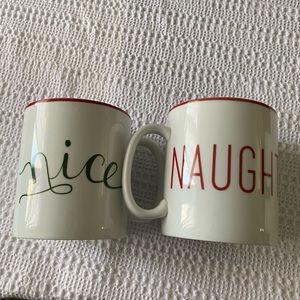 Extra large  Naughty Nice mugs